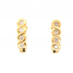 Pre Owned 18ct Diamond Set Earrings ZX644